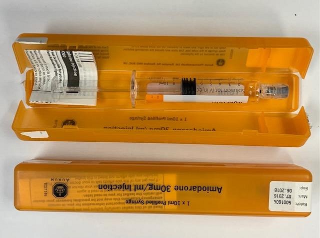 Cased medication syringe and vial